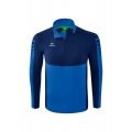 Erima Sport Long Sleeve Six Wings Training Top (100% Polyester, Stand-up Collar, 1/2 Zip) Royal Blue/Navy Blue Men